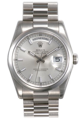 Rolex Day-Date Series Mens Automatic 18kt White Gold Wristwatch 118209-SSP Rolex Day-Date Series Mens Automatic 18kt White Gold Wristwatch 118209-SSP