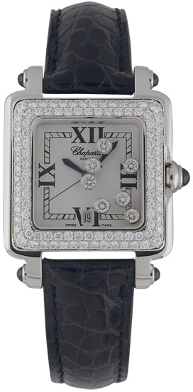 Chopard Happy Sport Series Diamond Steel Style Ladies Quartz Wristwatch 278361-23 in Black Chopard Happy Sport Series Diamond Steel Style Ladies Quartz Wristwatch 278361-23 in Black
