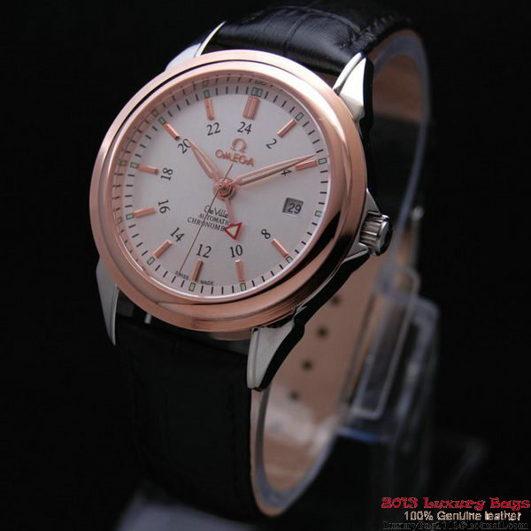 OMEGA DE VILLE Automatic Chronometer Red Gold on Black Leather Strap OM77211 OMEGA DE VILLE Automatic Chronometer Red Gold on Black Leather Strap OM77211