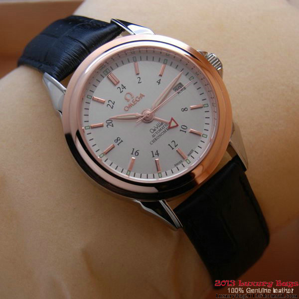 OMEGA DE VILLE Automatic Chronometer Red Gold on Black Leather Strap OM77211 OMEGA DE VILLE Automatic Chronometer Red Gold on Black Leather Strap OM77211