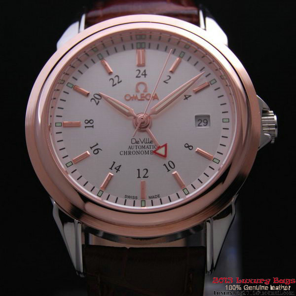 OMEGA DE VILLE Automatic Chronometer Red Gold on Brown Leather Strap OM77210 OMEGA DE VILLE Automatic Chronometer Red Gold on Brown Leather Strap OM77210