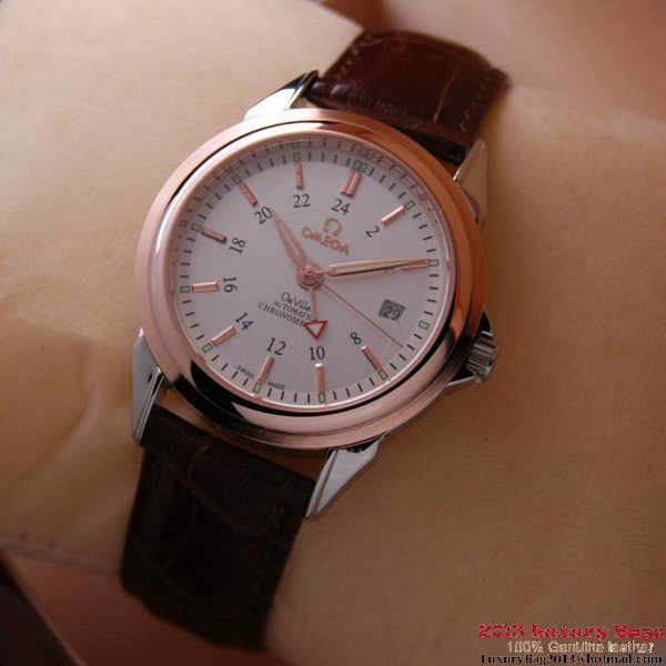 OMEGA DE VILLE Automatic Chronometer Red Gold on Brown Leather Strap OM77210 OMEGA DE VILLE Automatic Chronometer Red Gold on Brown Leather Strap OM77210