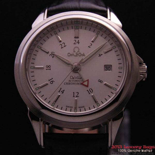 OMEGA DE VILLE Automatic Chronometer Steel on Black Leather Strap OM77202 OMEGA DE VILLE Automatic Chronometer Steel on Black Leather Strap OM77202