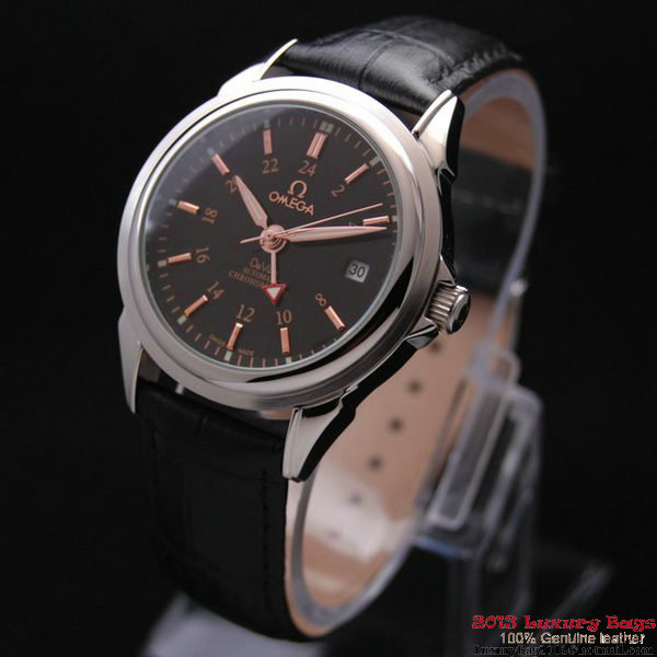 OMEGA DE VILLE Automatic Chronometer Steel on Black Leather Strap OM77205 OMEGA DE VILLE Automatic Chronometer Steel on Black Leather Strap OM77205