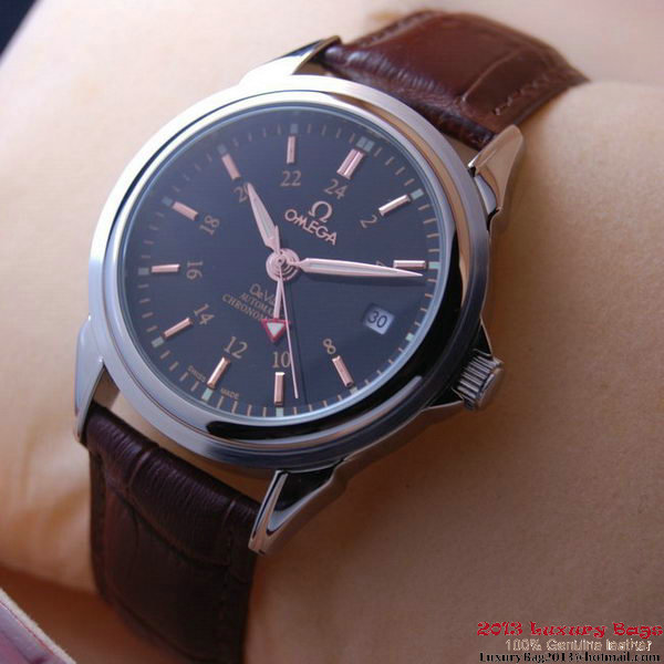 OMEGA DE VILLE Automatic Chronometer Steel on Brown Leather Strap OM77218 OMEGA DE VILLE Automatic Chronometer Steel on Brown Leather Strap OM77218