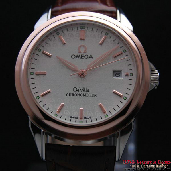 OMEGA DE VILLE Chronometer Red Gold on Brown Leather Strap OM77313 OMEGA DE VILLE Chronometer Red Gold on Brown Leather Strap OM77313