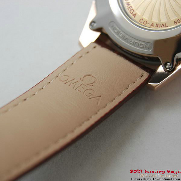 OMEGA DE VILLE Co-AXIAL CHRONOMETER Red Gold on Brown Leather Strap OM77025 OMEGA DE VILLE Co-AXIAL CHRONOMETER Red Gold on Brown Leather Strap OM77025