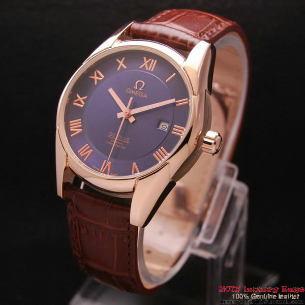 OMEGA DE VILLE Co-AXIAL CHRONOMETER Red Gold on Brown Leather Strap OM77025 OMEGA DE VILLE Co-AXIAL CHRONOMETER Red Gold on Brown Leather Strap OM77025