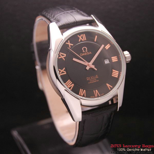 OMEGA DE VILLE Co-AXIAL CHRONOMETER Steel on Black Leather Strap OM77006 OMEGA DE VILLE Co-AXIAL CHRONOMETER Steel on Black Leather Strap OM77006