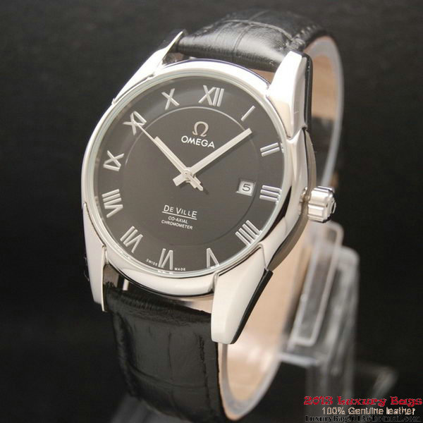 OMEGA DE VILLE Co-AXIAL CHRONOMETER Steel on Black Leather Strap OM77008 OMEGA DE VILLE Co-AXIAL CHRONOMETER Steel on Black Leather Strap OM77008