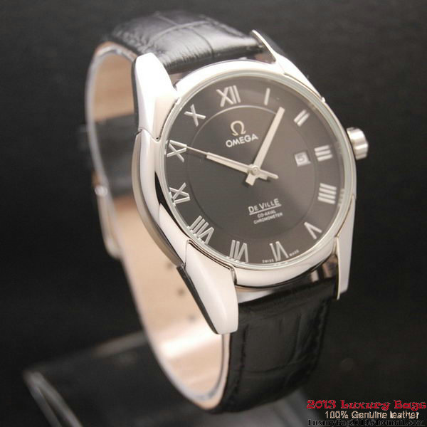 OMEGA DE VILLE Co-AXIAL CHRONOMETER Steel on Black Leather Strap OM77008 OMEGA DE VILLE Co-AXIAL CHRONOMETER Steel on Black Leather Strap OM77008