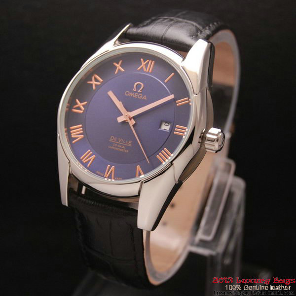 OMEGA DE VILLE Co-AXIAL CHRONOMETER Steel on Black Leather Strap OM77010 OMEGA DE VILLE Co-AXIAL CHRONOMETER Steel on Black Leather Strap OM77010
