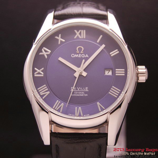 OMEGA DE VILLE Co-AXIAL CHRONOMETER Steel on Black Leather Strap OM77011 OMEGA DE VILLE Co-AXIAL CHRONOMETER Steel on Black Leather Strap OM77011