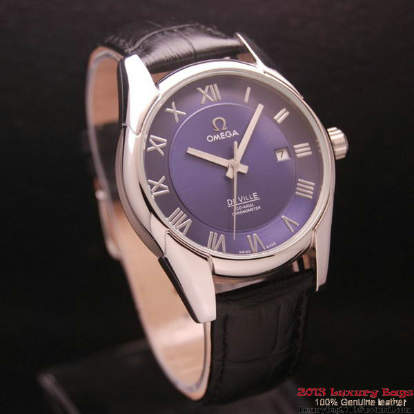 OMEGA DE VILLE Co-AXIAL CHRONOMETER Steel on Black Leather Strap OM77011 OMEGA DE VILLE Co-AXIAL CHRONOMETER Steel on Black Leather Strap OM77011