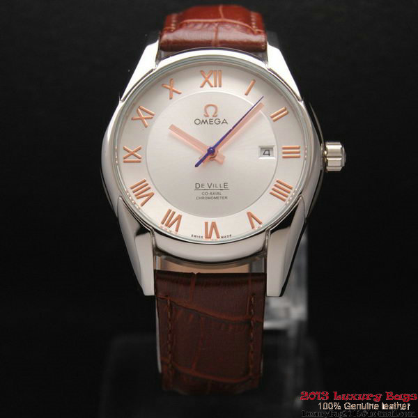 OMEGA DE VILLE Co-AXIAL CHRONOMETER Steel on Brown Leather Strap OM77001 OMEGA DE VILLE Co-AXIAL CHRONOMETER Steel on Brown Leather Strap OM77001