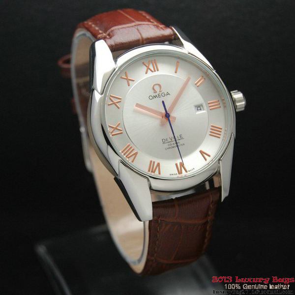 OMEGA DE VILLE Co-AXIAL CHRONOMETER Steel on Brown Leather Strap OM77001 OMEGA DE VILLE Co-AXIAL CHRONOMETER Steel on Brown Leather Strap OM77001