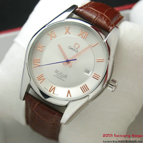 OMEGA DE VILLE Co-AXIAL CHRONOMETER Steel on Brown Leather Strap OM77001 OMEGA DE VILLE Co-AXIAL CHRONOMETER Steel on Brown Leather Strap OM77001