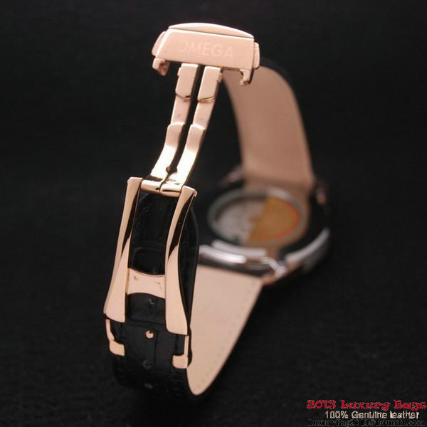 OMEGA DE VILLE HOUR VISION ANNUAL CALENDAR Red Gold on Black Leather Strap OM77120 OMEGA DE VILLE HOUR VISION ANNUAL CALENDAR Red Gold on Black Leather Strap OM77120