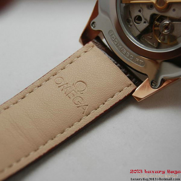 OMEGA DE VILLE HOUR VISION ANNUAL CALENDAR Red Gold on Brown Leather Strap OM77123 OMEGA DE VILLE HOUR VISION ANNUAL CALENDAR Red Gold on Brown Leather Strap OM77123