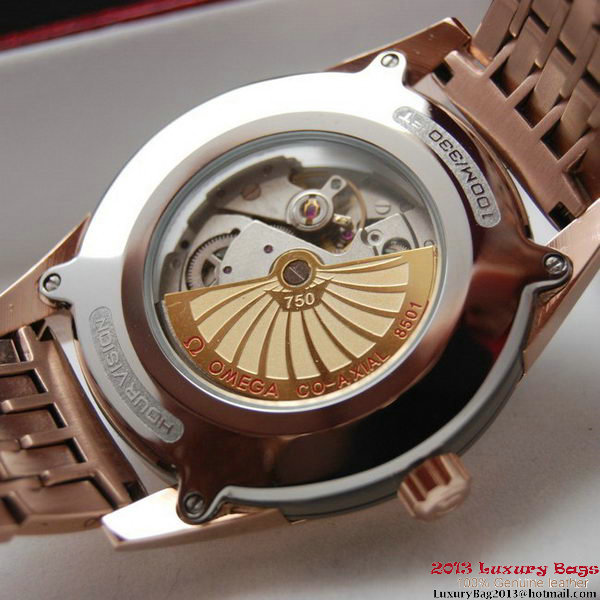 OMEGA DE VILLE HOUR VISION ANNUAL CALENDAR Red Gold on Red Gold Strap OM77129 OMEGA DE VILLE HOUR VISION ANNUAL CALENDAR Red Gold on Red Gold Strap OM77129
