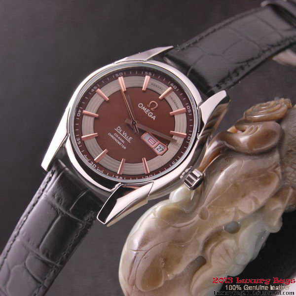 OMEGA DE VILLE HOUR VISION ANNUAL CALENDAR Steel on Black Leather Strap OM77104 OMEGA DE VILLE HOUR VISION ANNUAL CALENDAR Steel on Black Leather Strap OM77104