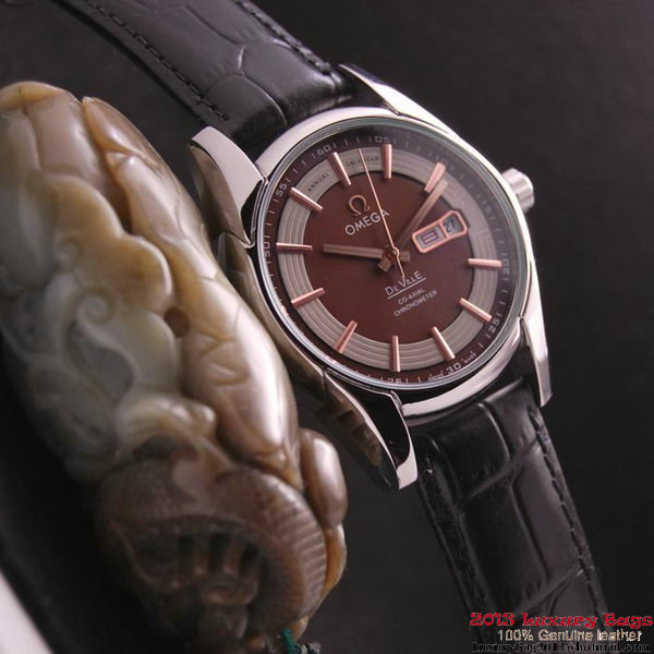 OMEGA DE VILLE HOUR VISION ANNUAL CALENDAR Steel on Black Leather Strap OM77104 OMEGA DE VILLE HOUR VISION ANNUAL CALENDAR Steel on Black Leather Strap OM77104
