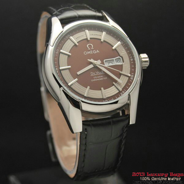 OMEGA DE VILLE HOUR VISION ANNUAL CALENDAR Steel on Black Leather Strap OM77110 OMEGA DE VILLE HOUR VISION ANNUAL CALENDAR Steel on Black Leather Strap OM77110