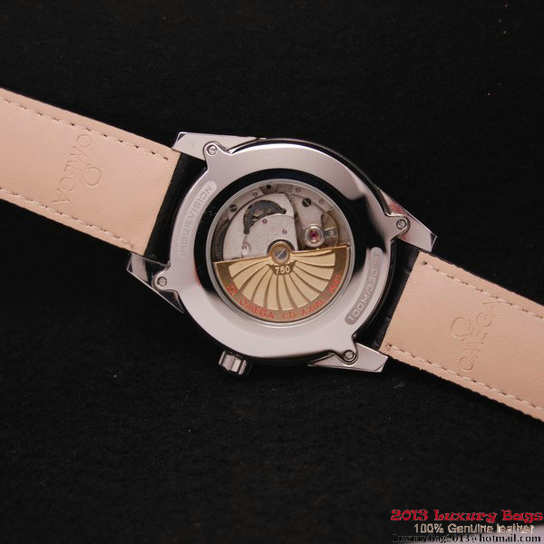 OMEGA DE VILLE HOUR VISION ANNUAL CALENDAR Steel on Black Leather Strap OM77112 OMEGA DE VILLE HOUR VISION ANNUAL CALENDAR Steel on Black Leather Strap OM77112