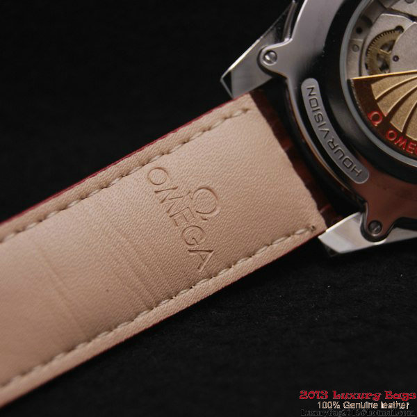OMEGA DE VILLE HOUR VISION ANNUAL CALENDAR Steel on Brown Leather Strap OM77105 OMEGA DE VILLE HOUR VISION ANNUAL CALENDAR Steel on Brown Leather Strap OM77105