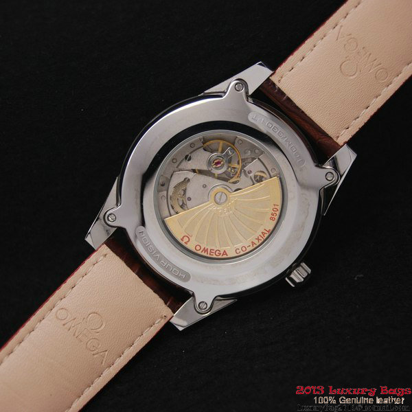 OMEGA DE VILLE HOUR VISION ANNUAL CALENDAR Steel on Brown Leather Strap OM77111 OMEGA DE VILLE HOUR VISION ANNUAL CALENDAR Steel on Brown Leather Strap OM77111