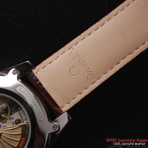 OMEGA DE VILLE HOUR VISION ANNUAL CALENDAR Steel on Brown Leather Strap OM77111 OMEGA DE VILLE HOUR VISION ANNUAL CALENDAR Steel on Brown Leather Strap OM77111