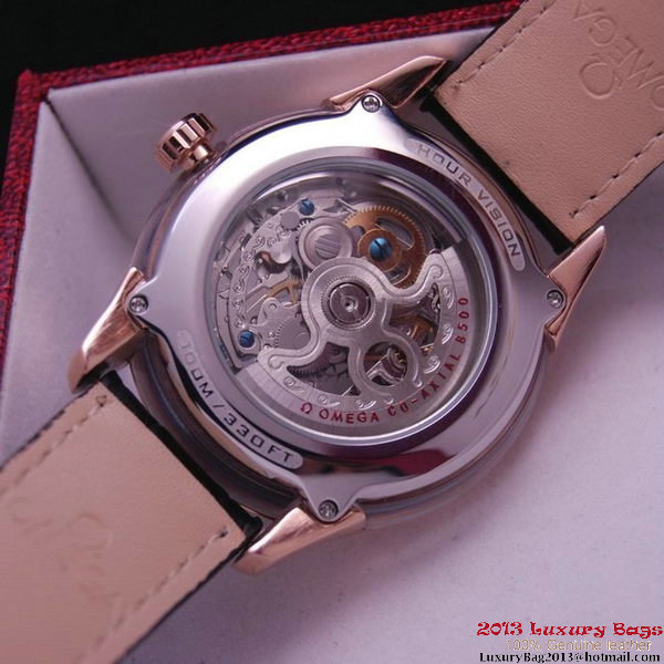 OMEGA DE VILLE Tourbillon Watches Red Gold on Black Leather Strap Om7014 OMEGA DE VILLE Tourbillon Watches Red Gold on Black Leather Strap Om7014