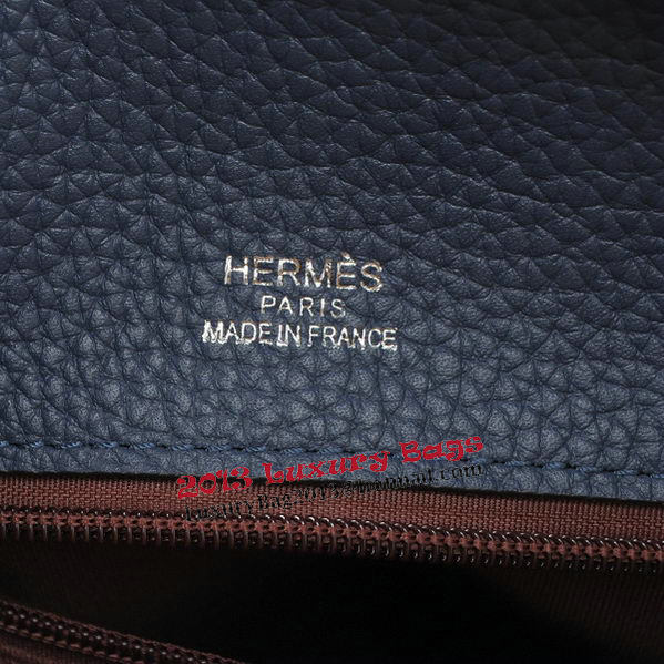 Hermes Briefcase Original Grainy Leather H8813 Royal Hermes Briefcase Original Grainy Leather H8813 Royal
