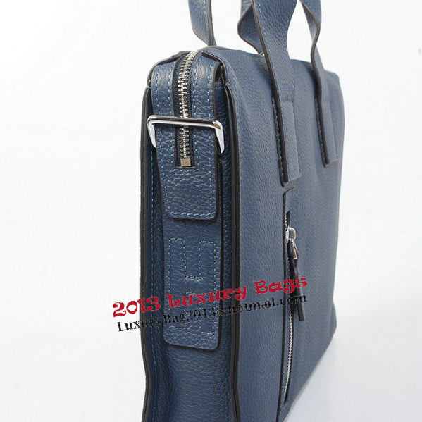 Hermes Briefcase Original Grainy Leather H8813 Royal Hermes Briefcase Original Grainy Leather H8813 Royal