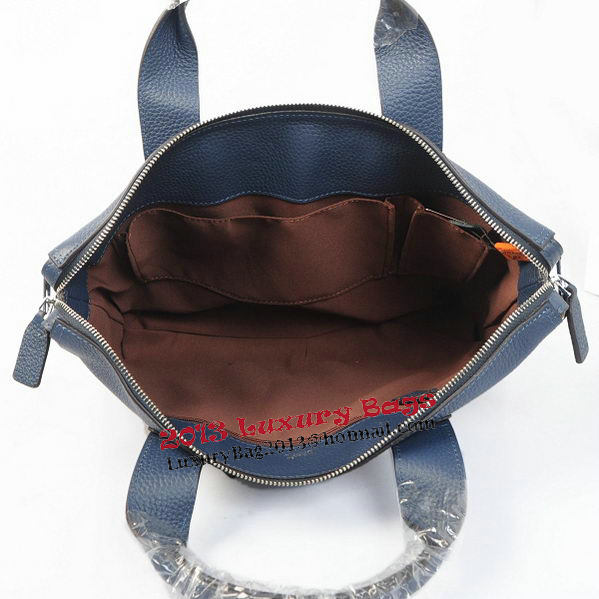 Hermes Briefcase Original Grainy Leather H8813 Royal Hermes Briefcase Original Grainy Leather H8813 Royal