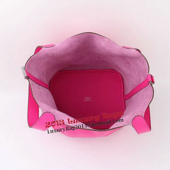 Hermes Picotin Lock MM Bags Clemence Leather H8616 Rose Hermes Picotin Lock MM Bags Clemence Leather H8616 Rose