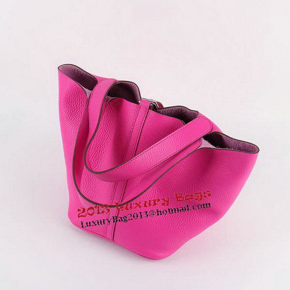 Hermes Picotin Lock MM Bags Clemence Leather H8616 Rose Hermes Picotin Lock MM Bags Clemence Leather H8616 Rose