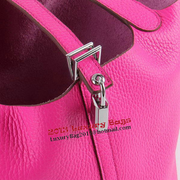 Hermes Picotin Lock MM Bags Clemence Leather H8616 Rose Hermes Picotin Lock MM Bags Clemence Leather H8616 Rose