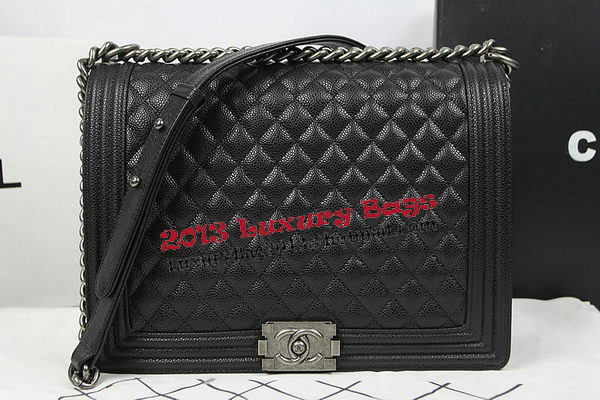 Boy Chanel Flap Shoulder Bag Original Cannage Pattern A67087 Black Boy Chanel Flap Shoulder Bag Original Cannage Pattern A67087 Black