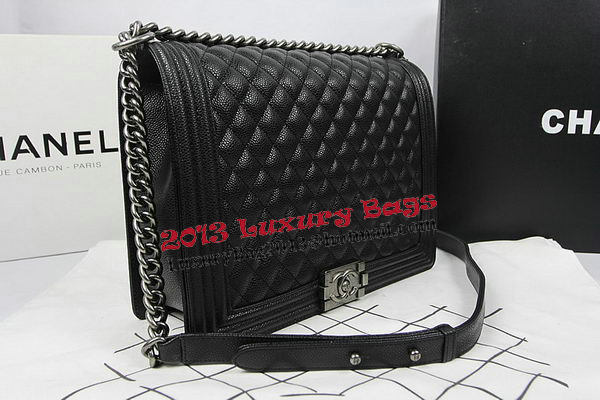 Boy Chanel Flap Shoulder Bag Original Cannage Pattern A67087 Black Boy Chanel Flap Shoulder Bag Original Cannage Pattern A67087 Black