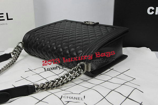 Boy Chanel Flap Shoulder Bag Original Cannage Pattern A67087 Black Boy Chanel Flap Shoulder Bag Original Cannage Pattern A67087 Black