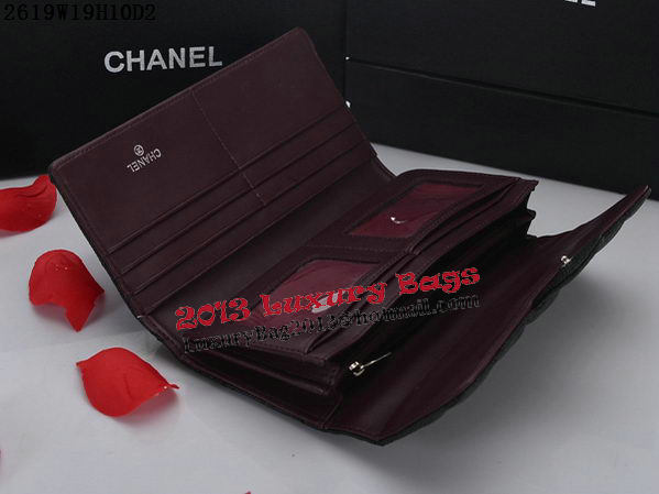 Chanel Tri-Fold WalletCannage Pattern A2619 Black Chanel Tri-Fold WalletCannage Pattern A2619 Black