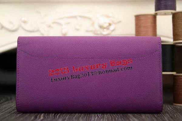 Hermes Constance Long Wallets Original Leather HA909 Purple Hermes Constance Long Wallets Original Leather HA909 Purple