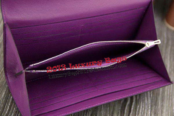 Hermes Constance Long Wallets Original Leather HA909 Purple Hermes Constance Long Wallets Original Leather HA909 Purple