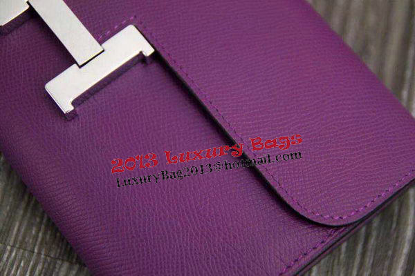 Hermes Constance Long Wallets Original Leather HA909 Purple Hermes Constance Long Wallets Original Leather HA909 Purple