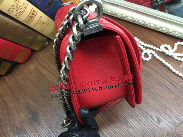 Boy Chanel Flap Shoulder Bag Sheepskin Leather A67086 Red Boy Chanel Flap Shoulder Bag Sheepskin Leather A67086 Red
