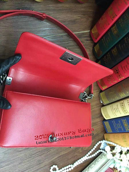 Boy Chanel Flap Shoulder Bag Sheepskin Leather A67086 Red Boy Chanel Flap Shoulder Bag Sheepskin Leather A67086 Red
