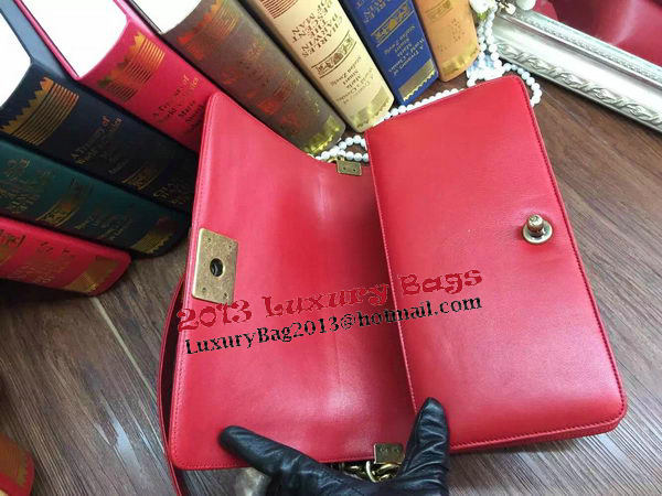 Boy Chanel Flap Shoulder Bag Sheepskin Leather A67086 Red Boy Chanel Flap Shoulder Bag Sheepskin Leather A67086 Red