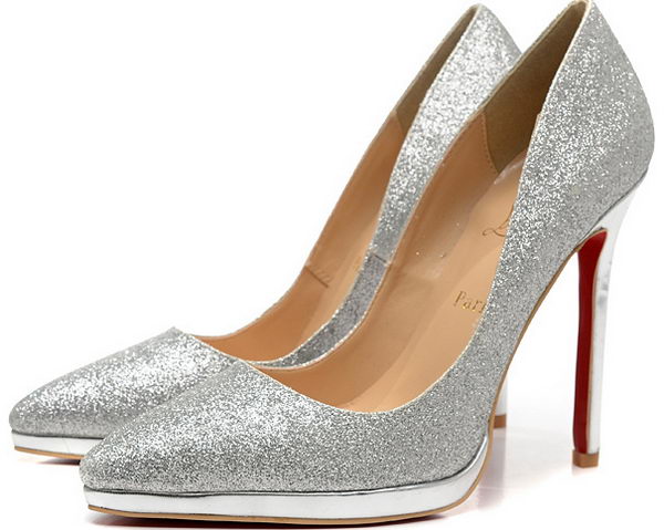 Christian Louboutin 120mm Pump Patent Leather CL1502 Silver Christian Louboutin 120mm Pump Patent Leather CL1502 Silver