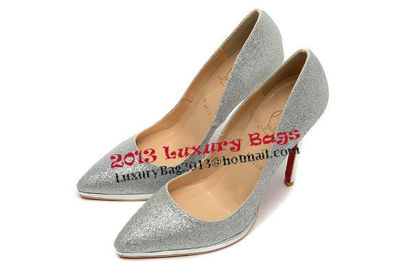 Christian Louboutin 120mm Pump Patent Leather CL1502 Silver Christian Louboutin 120mm Pump Patent Leather CL1502 Silver